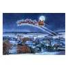 Sleigh Over Town Canvas Art Print