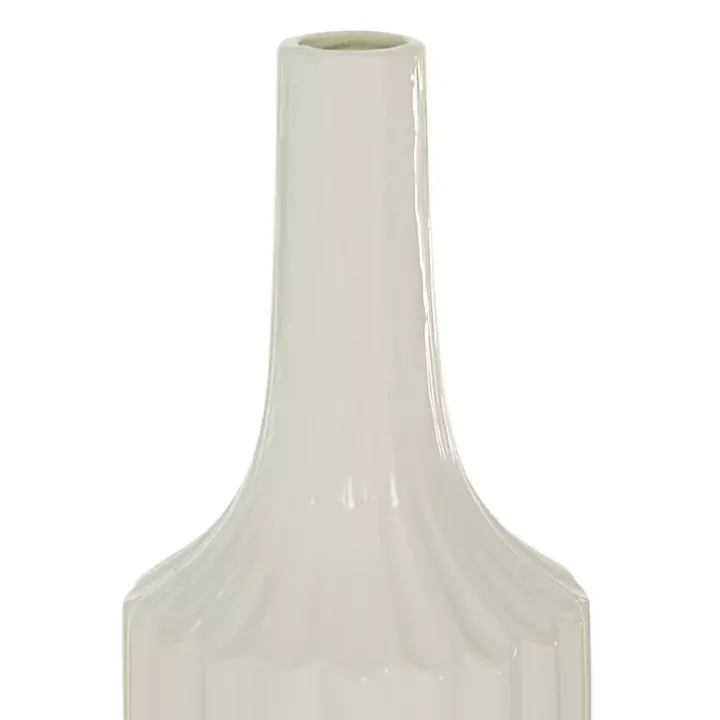 Slender Curtain Ribbed Vase