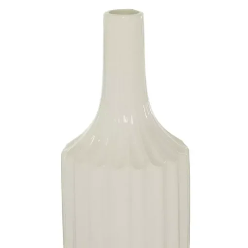Slender Curtain Ribbed Vase, 19 in.