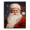 Smiling Santa Portrait Framed Art Print