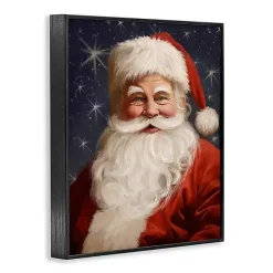 Smiling Santa Portrait Framed Art Print