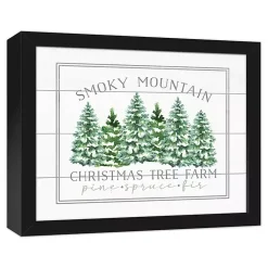 Smoky Mountain Christmas Tree Farm Framed Plaque