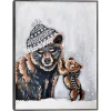 Snow Bear Family Framed Canvas Art Print