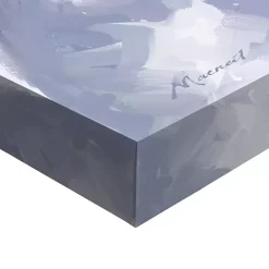 Snowman and Cardinal Canvas Art Print