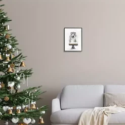 Snowman Cloche Framed Art Print