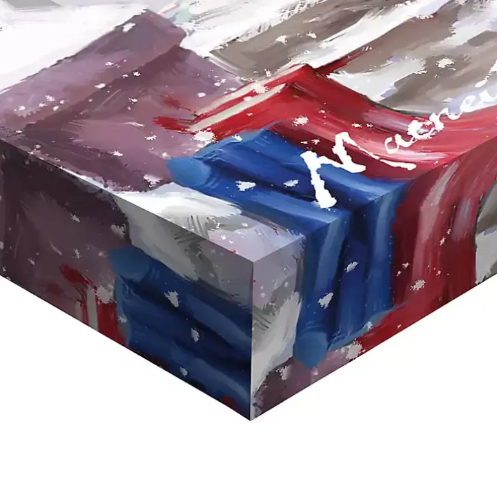 Snowman Entryway Canvas Art Print