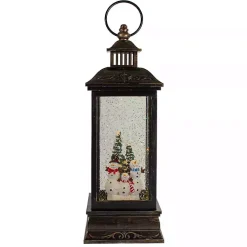 Snowman Family Christmas LED Glitter Snow Globe