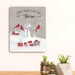 Snowman Home Christmas Wall Plaque