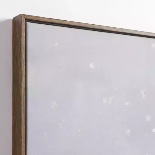 Snowy Church Framed Canvas Art Print