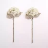 Snowy Cream Hydrangea Stems, Set of 2