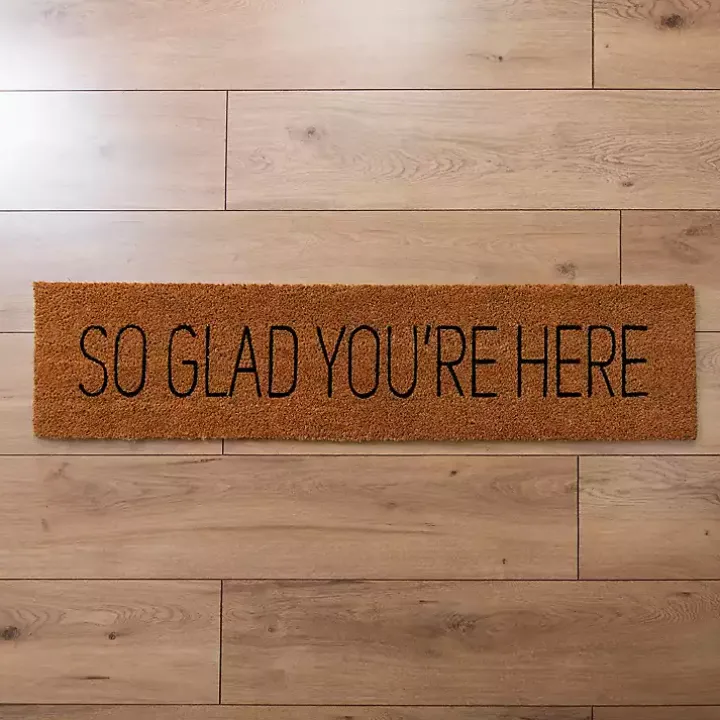 So Glad You're Here Coir Doormat