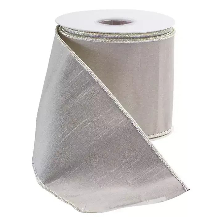 Soft Beige Shimmer 10 yard Christmas Ribbon