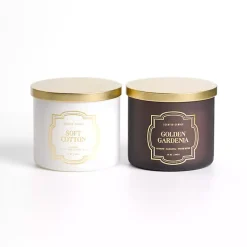 Soft Cotton & Golden Gardenia 2-pc. Candle Set