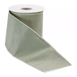 Soft Green Shimmer 10 yard Christmas Ribbon