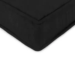 Solid Black Outdoor Deep Seat Cushion