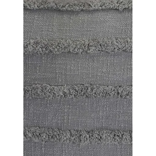 Solid Gray Tufted Accent Pillow