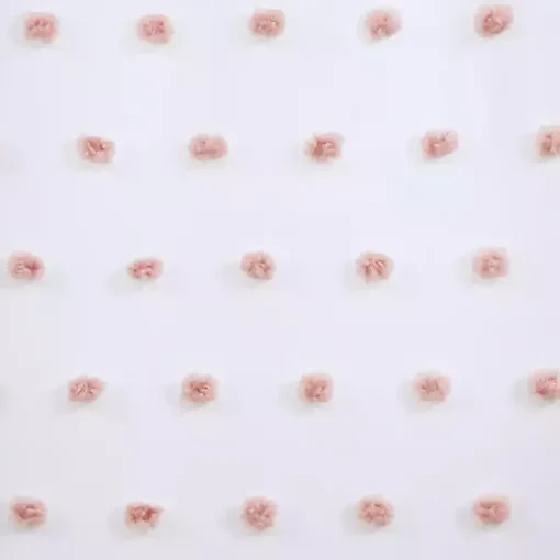 Sophie Blush Pom Pom Curtain Panel, 84 in.