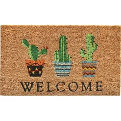 Southwestern Cactus Coir Doormat