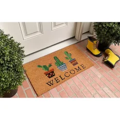 Southwestern Cactus Coir Doormat