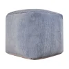 Spa Blue Chenille Pouf