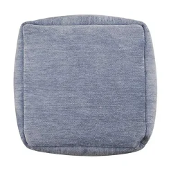 Spa Blue Chenille Pouf