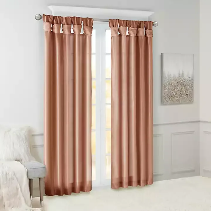 Spice Twist Top Curtain Panel, 84 in.