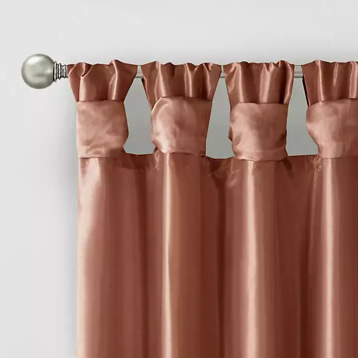 Spice Twist Top Curtain Panel, 84 in.