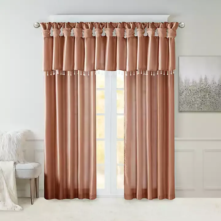 Spice Twist Top Curtain Panel, 84 in.