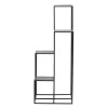 Square Black Iron Frame 4-Tier Plant Stand