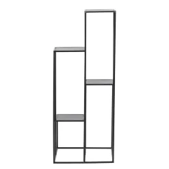Square Black Iron Frame 4-Tier Plant Stand