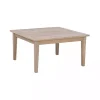 Square Natural Wood Slatted Outdoor Coffee Table