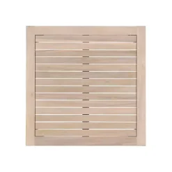 Square Natural Wood Slatted Outdoor Coffee Table