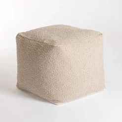 Square Sand Boucle Pouf