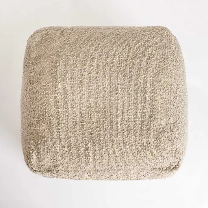 Square Sand Boucle Pouf