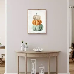 Stacked Autumn Pumpkins Harvest Wall Plaque