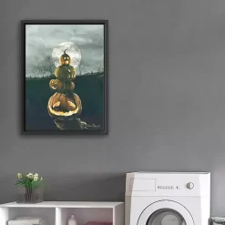 Stacked Jack O'Lanterns Giclee Canvas Art Print