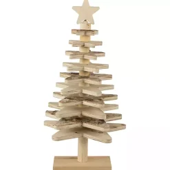 Star Cutout Wooden Tabletop Christmas Tree, 20 in.