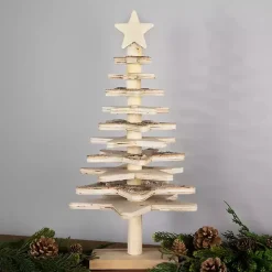 Star Cutout Wooden Tabletop Christmas Tree, 20 in.