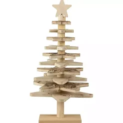 Star Cutout Wooden Tabletop Christmas Tree, 20 in.
