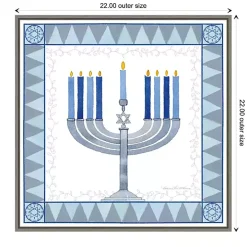Star of David Menorah Hanukkah Wall Art