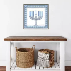 Star of David Menorah Hanukkah Wall Art
