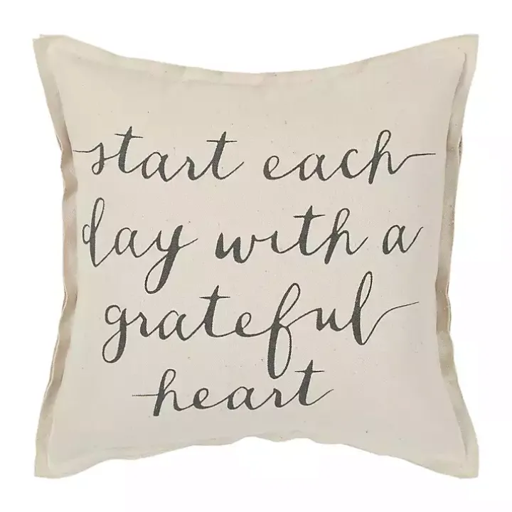 Start Each Day With A Grateful Heart Pillow