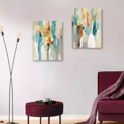 Steps on Sand I & II Canvas Art Prints, Set of 2