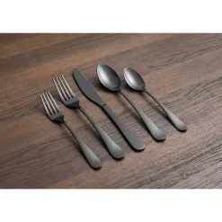 Stevie Black Satin 20-pc. Flatware Set