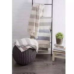 Stone Cabana Stripe Throw