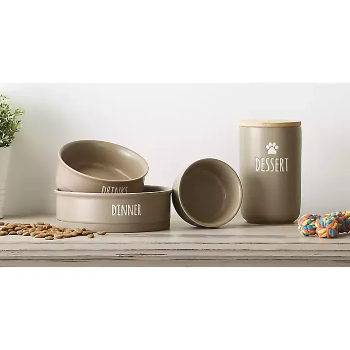 Stone Dinner & Drinks 2-pc. Pet Bowl Set, 8 in.