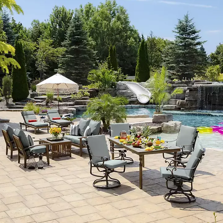 Stone Leala Texture Outdoor Deep Seat Cushions