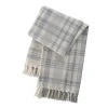 Stone Plaid Cotton Throw