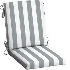 Stone Stripe Luxe Outdoor Dining Chair Cushion