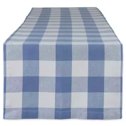 Stonewash Blue Buffalo Check Table Runner, 72 in.